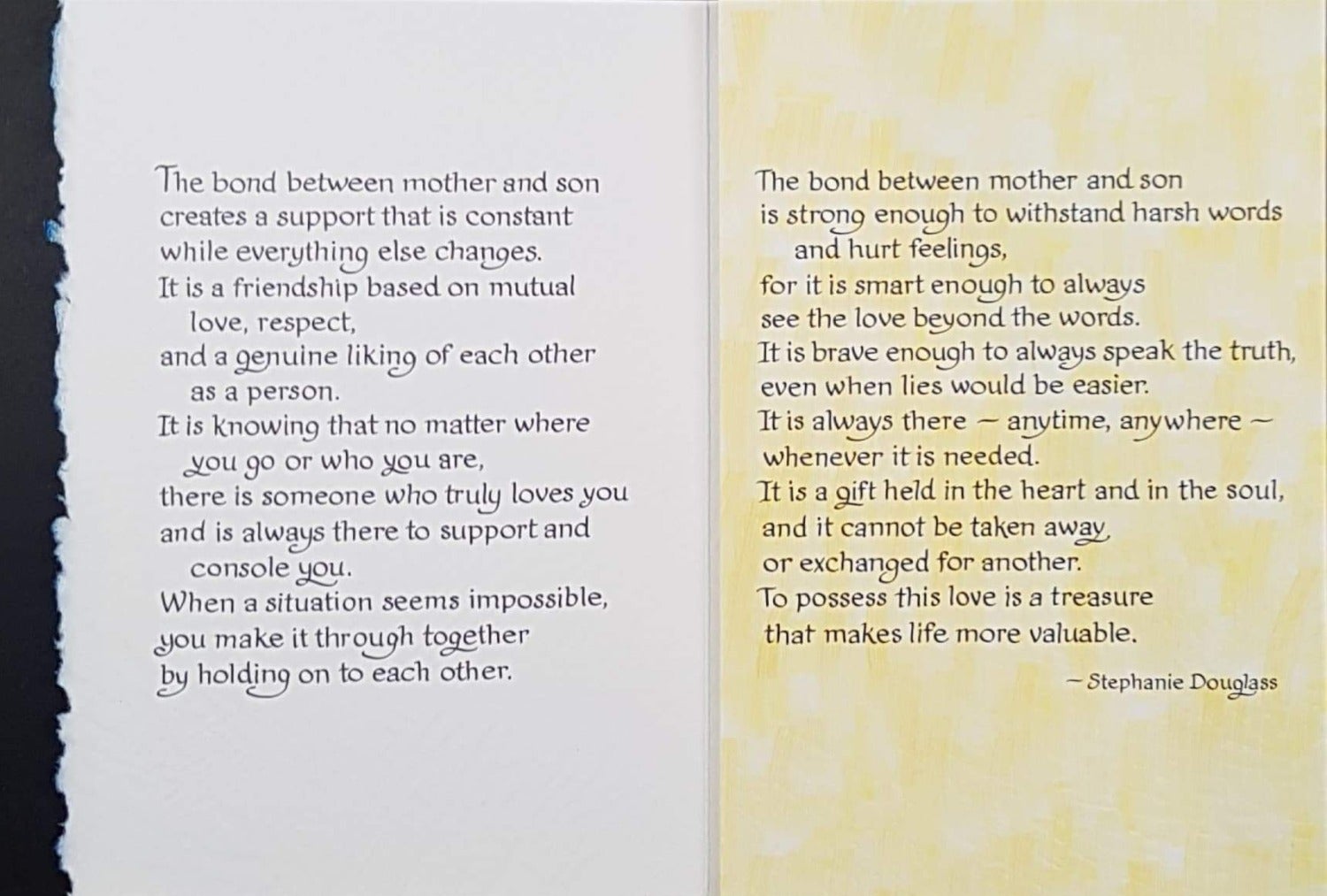 Blue Mountain Arts Card - The Love Between Mother And Son