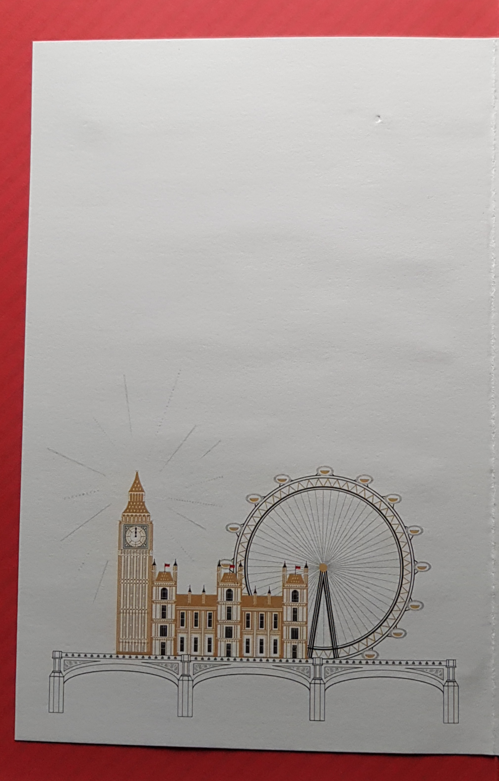 New Year Card - Big Ben & Gold London Buildings
