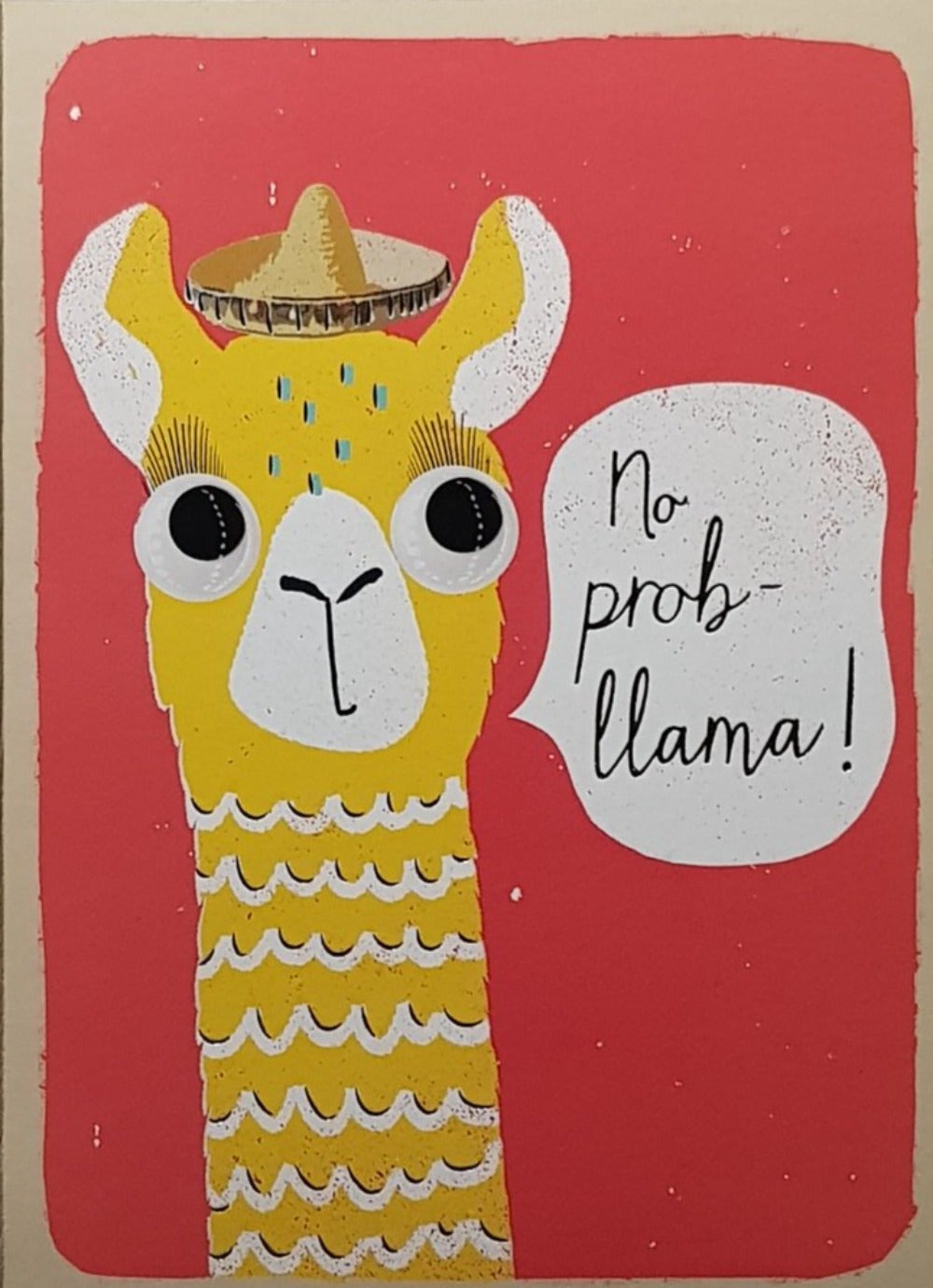 Good Luck Card - Humour / 'No Problem Ilama' & Ilama Sweating
