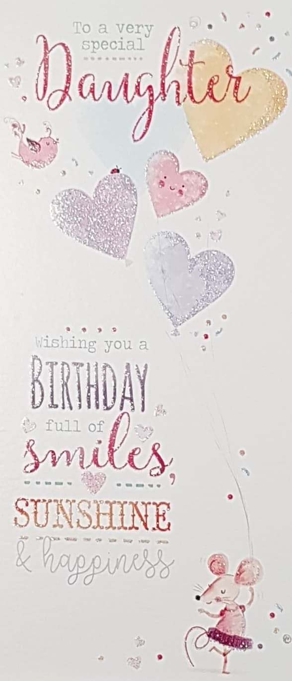Birthday Card - Daughter / Birthday Smiles, Sunshine & Happiness