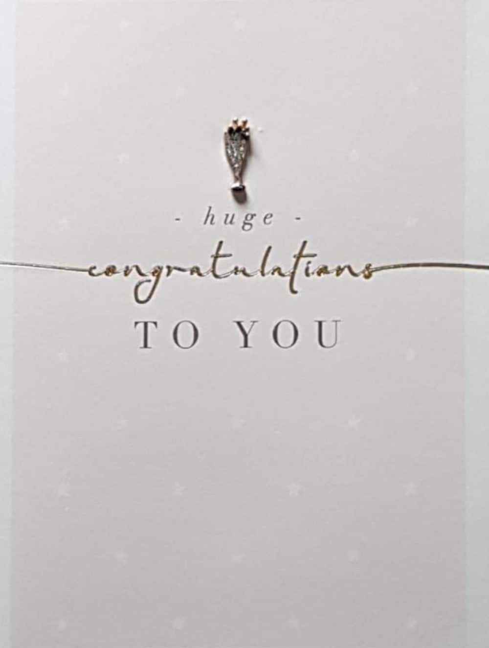 Congratulations Card - Huge Congratulations To You & A Pink Dotted Background
