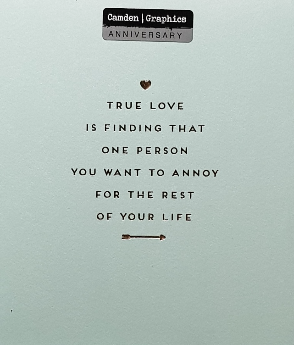 Anniversary Card - True Love & Narrow