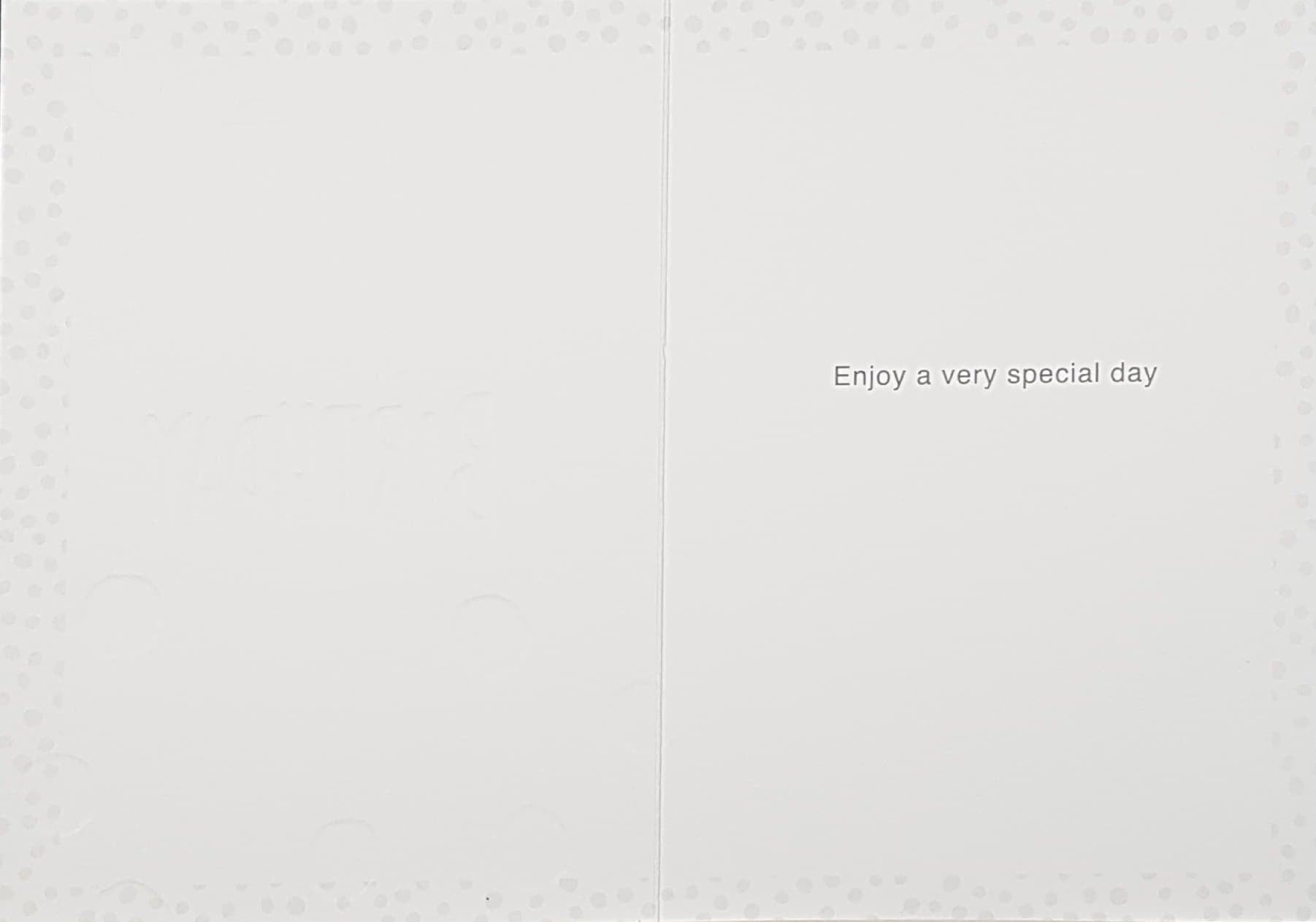 Birthday Card - Godson / White And Brown Polka Dots