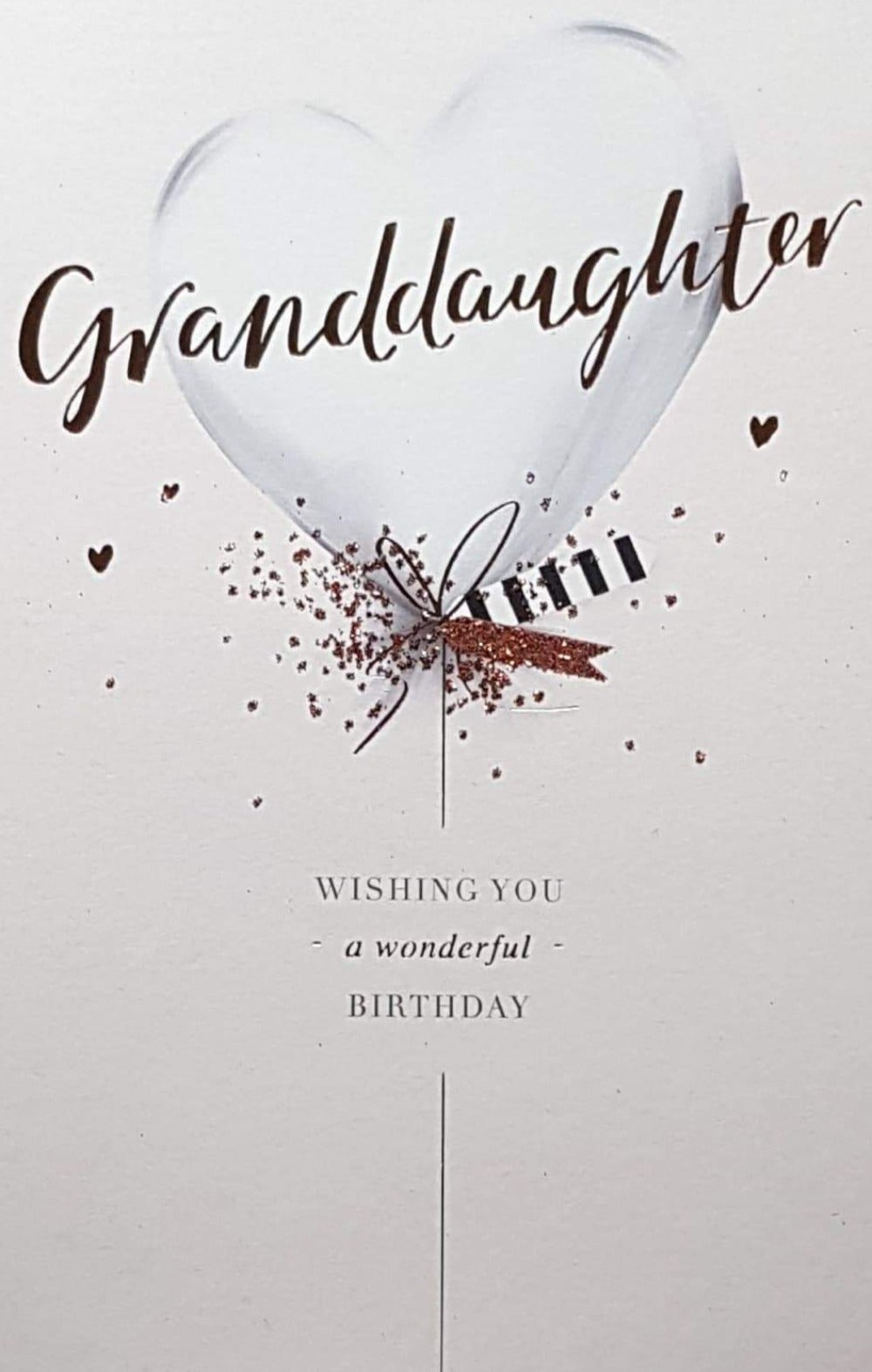 Birthday Card - Granddaughter / A White Balloon