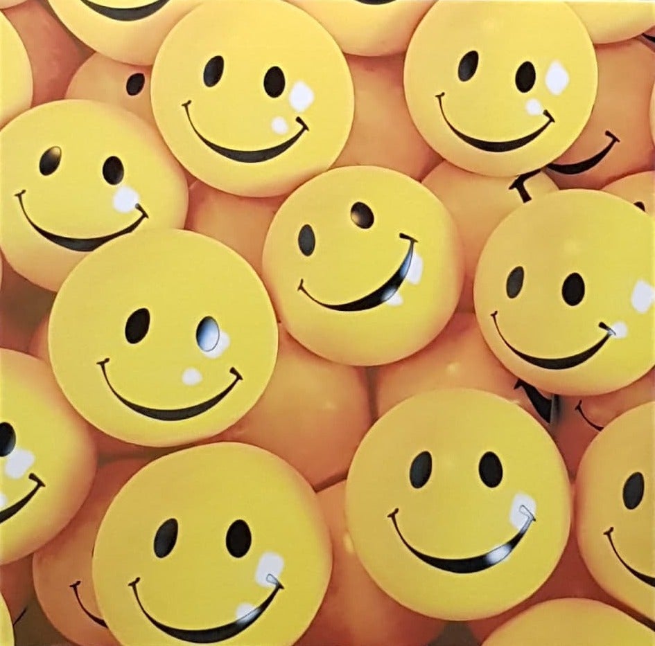 Blank Card - Yellow Smiling Emojis