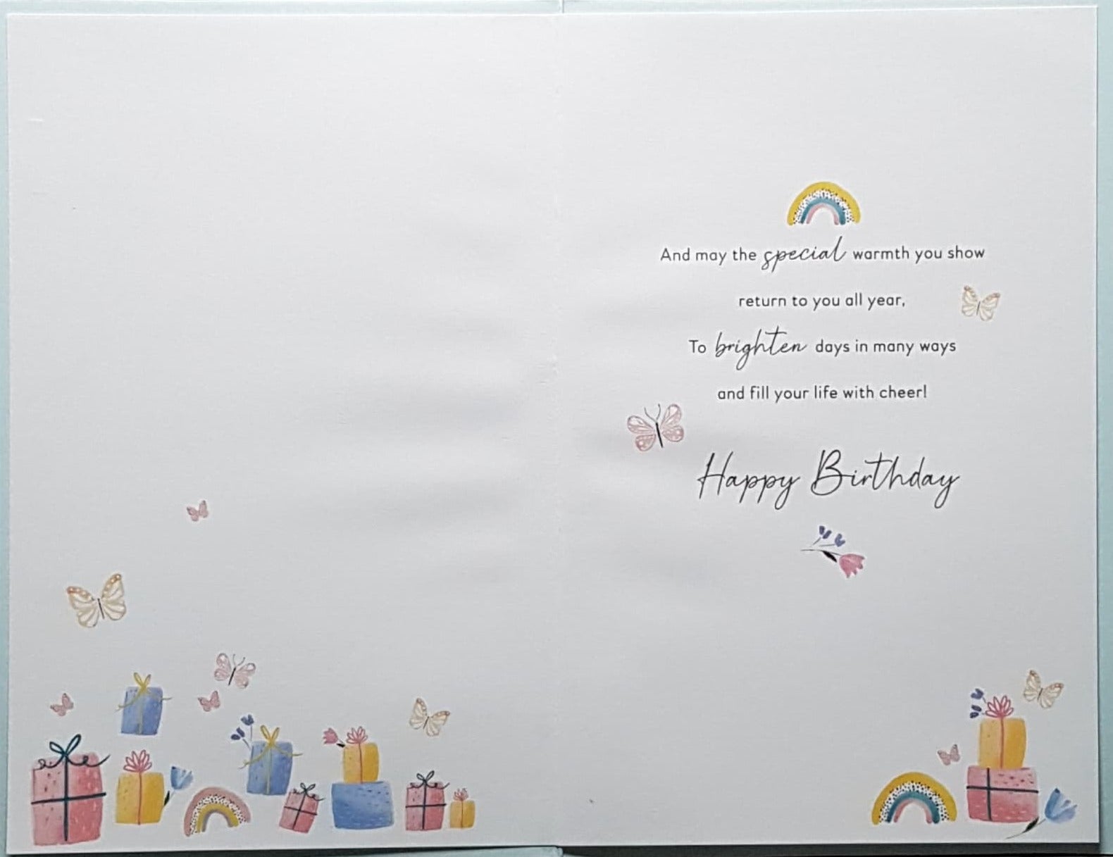 Birthday Card - ' A Birthday Wish ' On A Light Blue Front