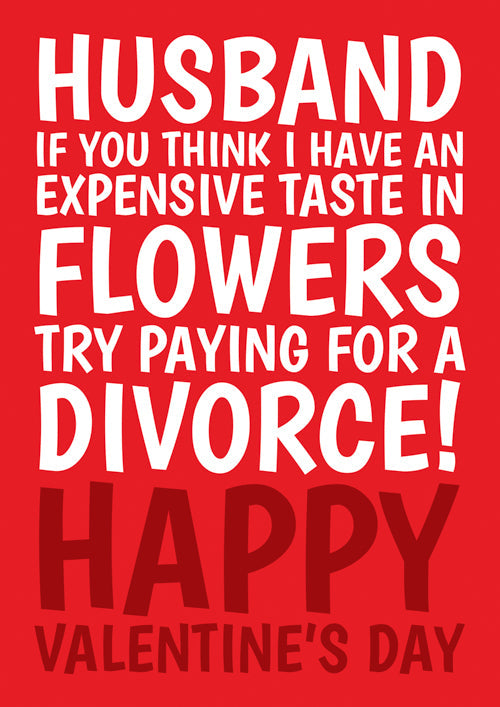 Funny Husband Valentines Day Card Personalisation