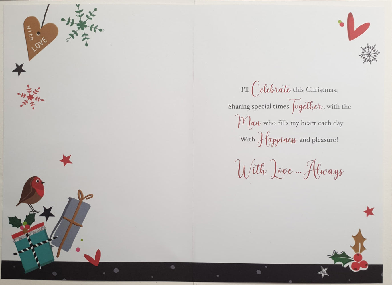 Special Husband Christmas Card - Presents & Red Car