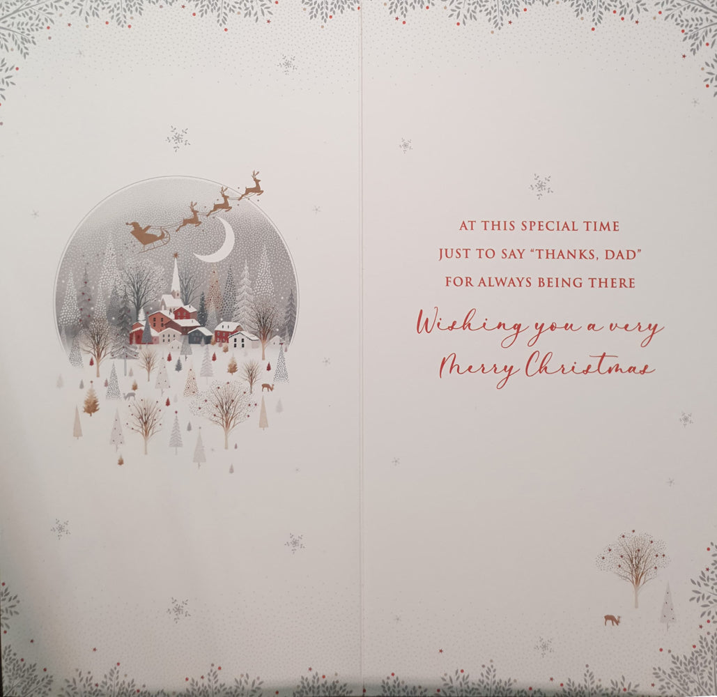 Dad Christmas Card - Trees & Snow