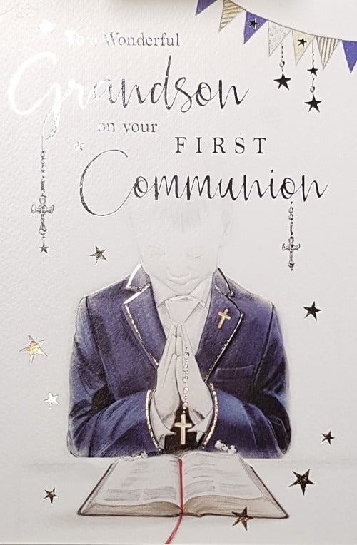 Grandson Communion Card