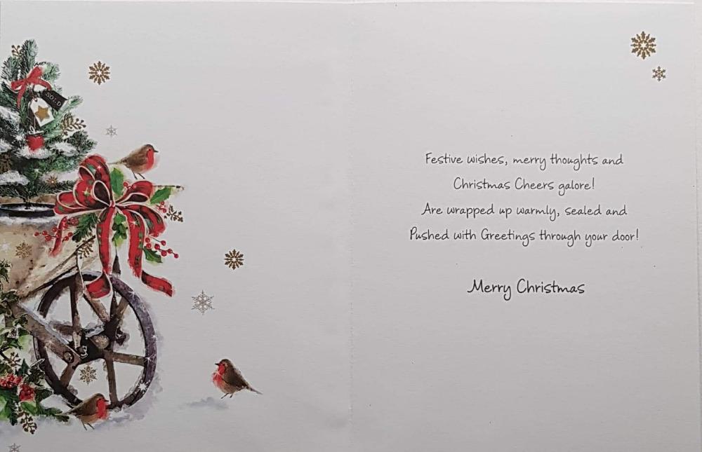 Neighbours Christmas Card - Warm Wishes & Two Robins