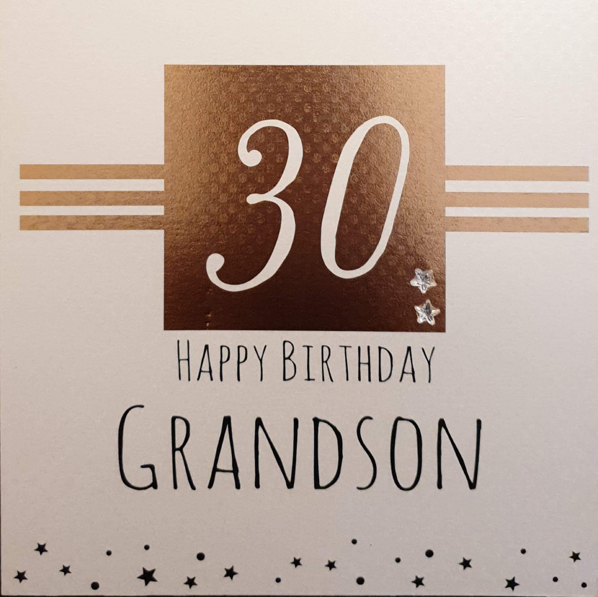 Birthday Card - Grandson - 30th Birthday / 