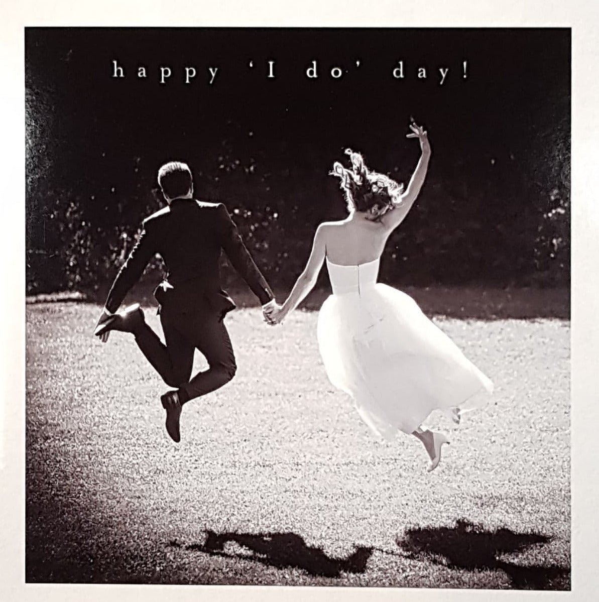 Wedding Card - General / Married Couple Jumping Mid-Air