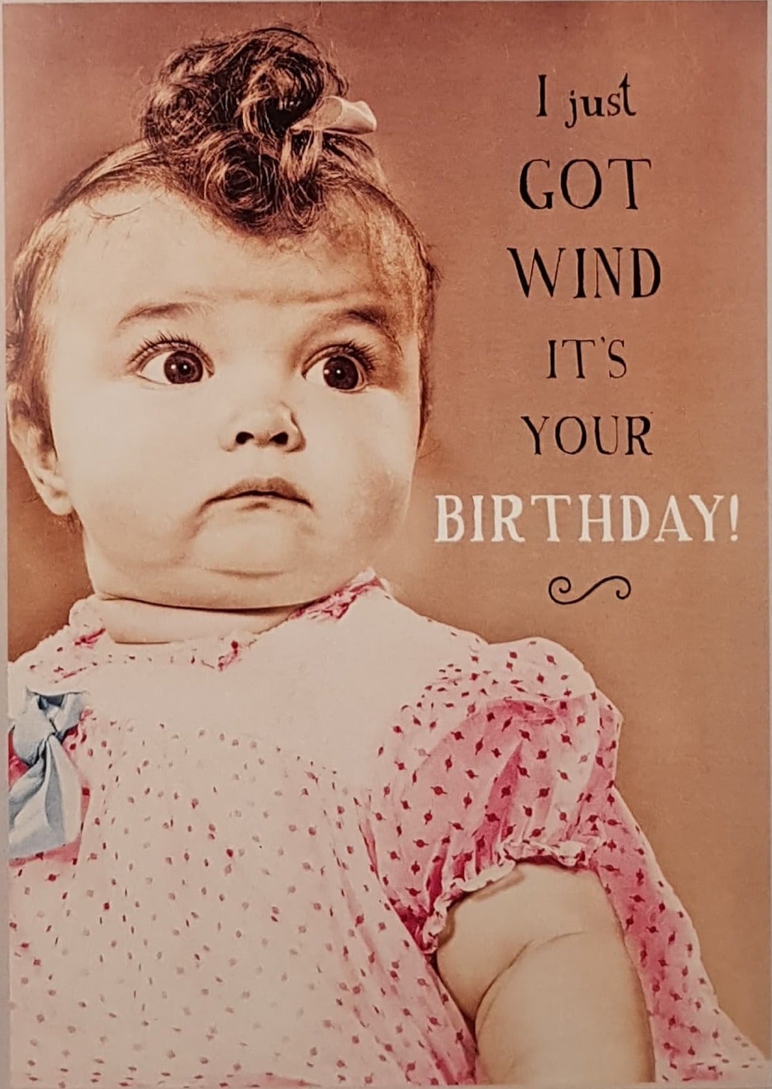 Birthday Card - Humour / 'I Just Got Wind It's Your Birthday'