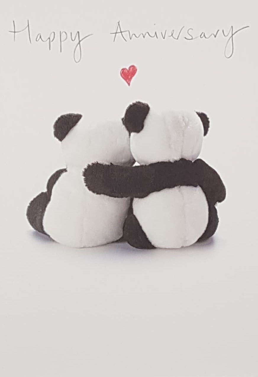 Anniversary Card - General / Two Pandas Cuddling