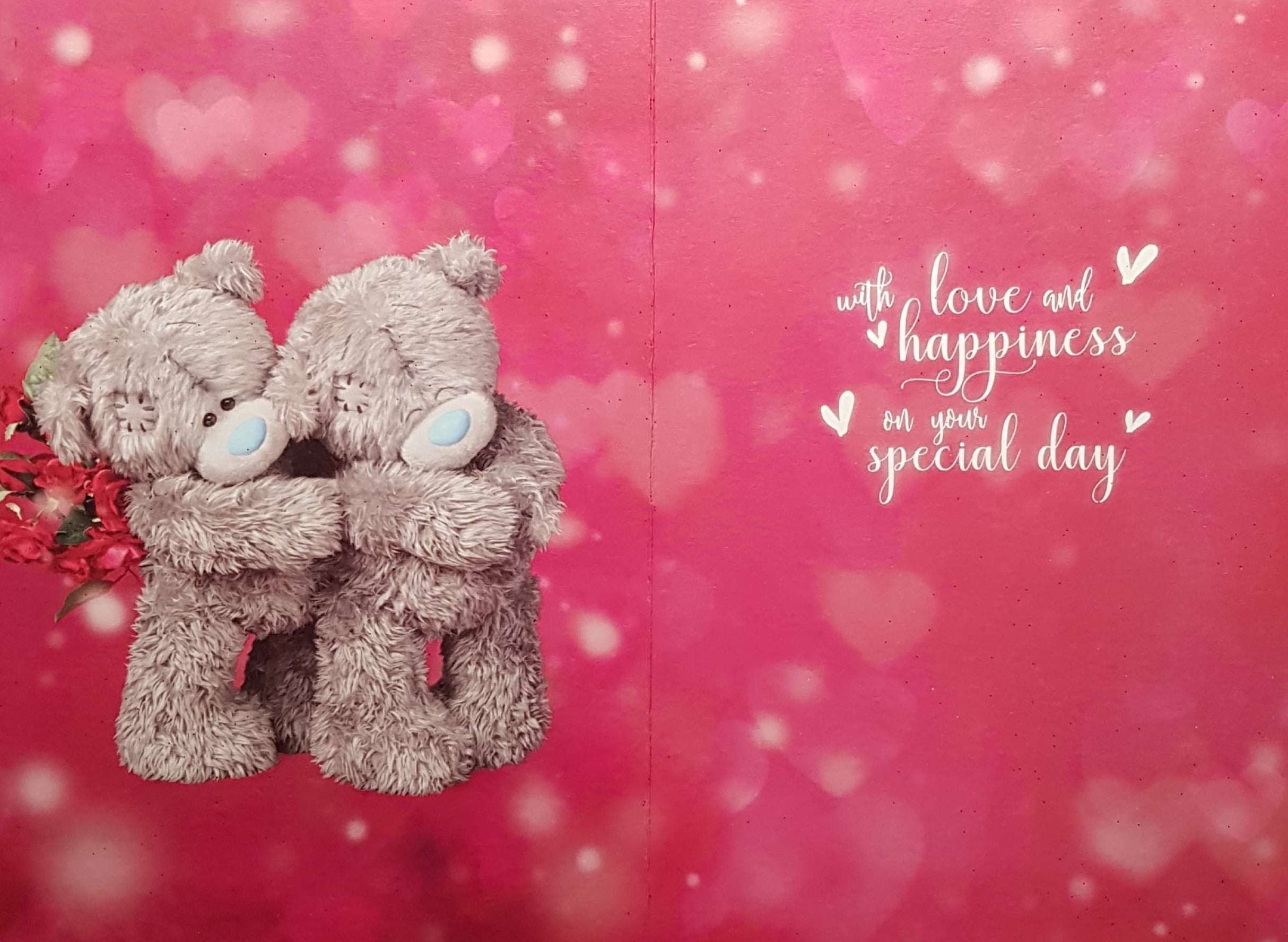 Anniversary Card - To You Both / Red & Shiny Love Hearts