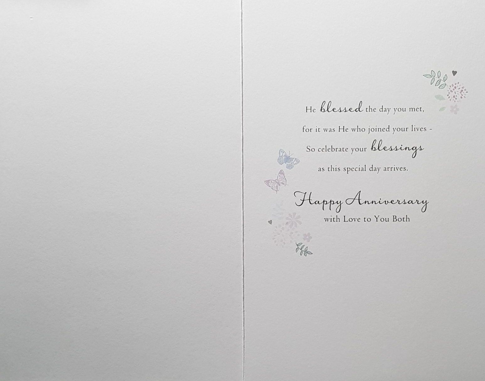 Anniversary Card - On Your Anniversary / Border Of Rings, Butterflies & Hearts