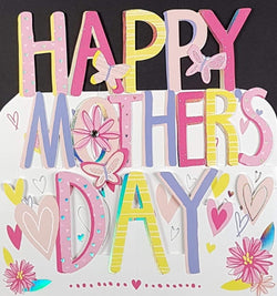 General Mothers Day Card - Pop Up 3D Font