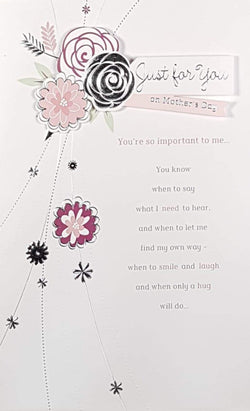 Just For You Mothers Day Card - When Only A Hug Will Do
