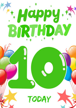 10th Birthday Card Personalisation