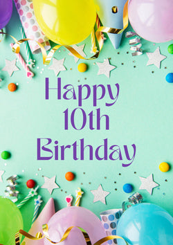10th Birthday Card Personalisation