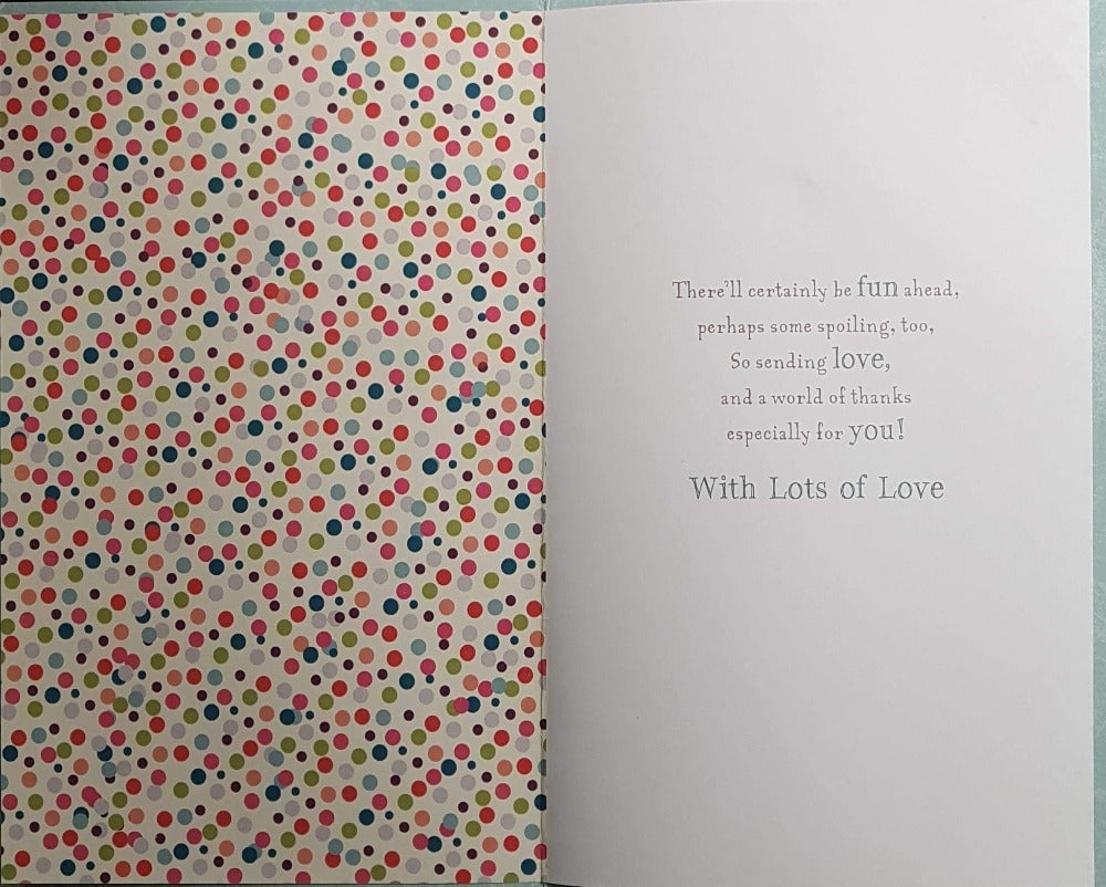 New Baby Card - Grandchild / Thank You For The Gift Of A Precious Grandchild