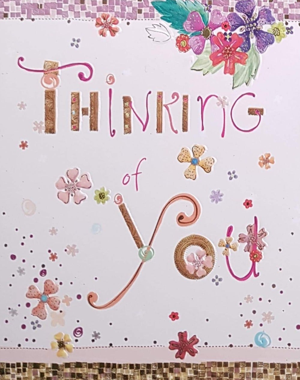 Thinking Of You Card - Mosaic Style