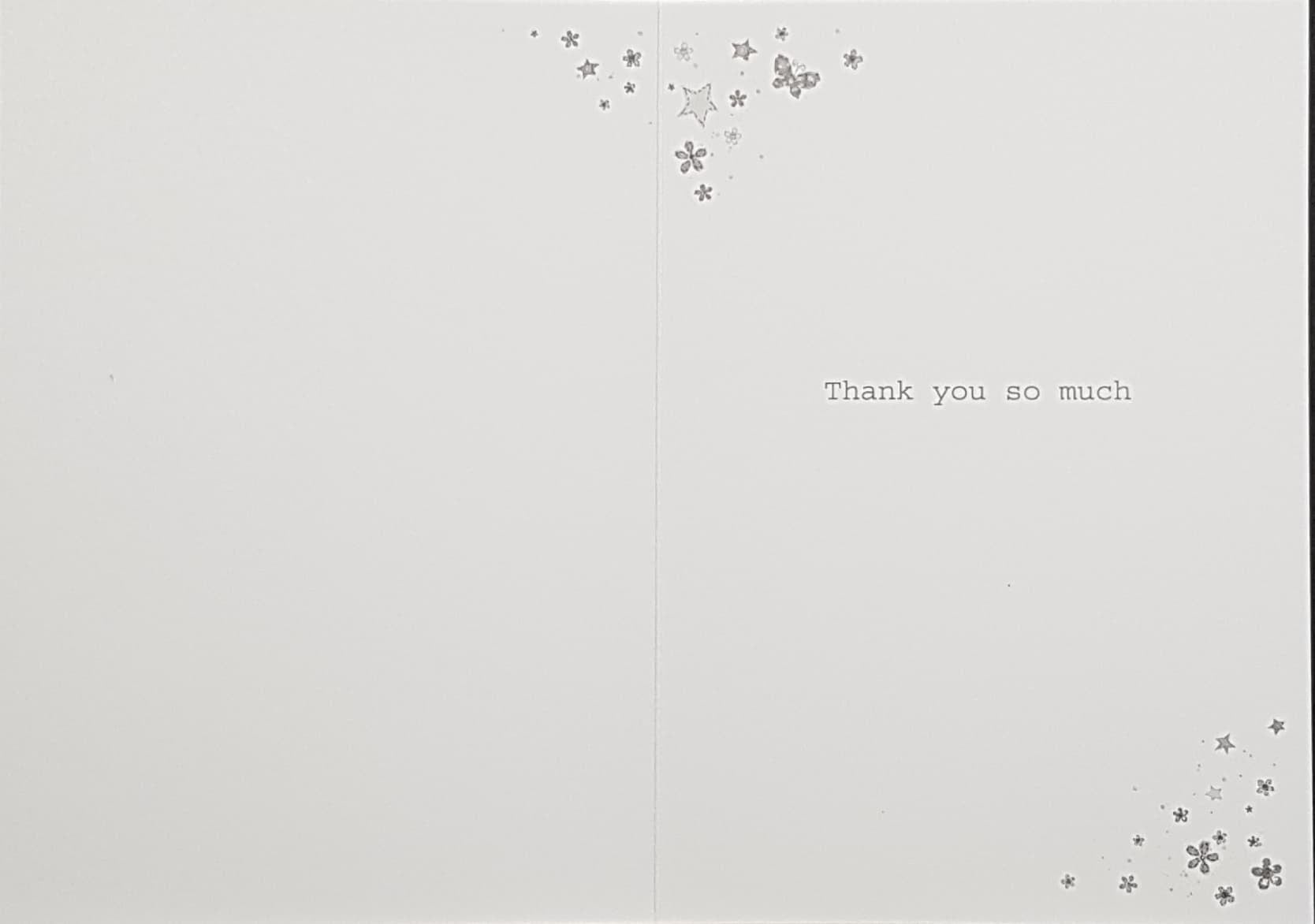 Thank You Card - A Colourful Multi-Pattern Font, Stars & Butterflies