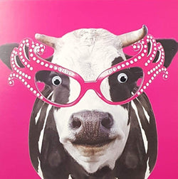 Birthday Card - Humour / A Caw Wearing Fancy Pink Glasses
