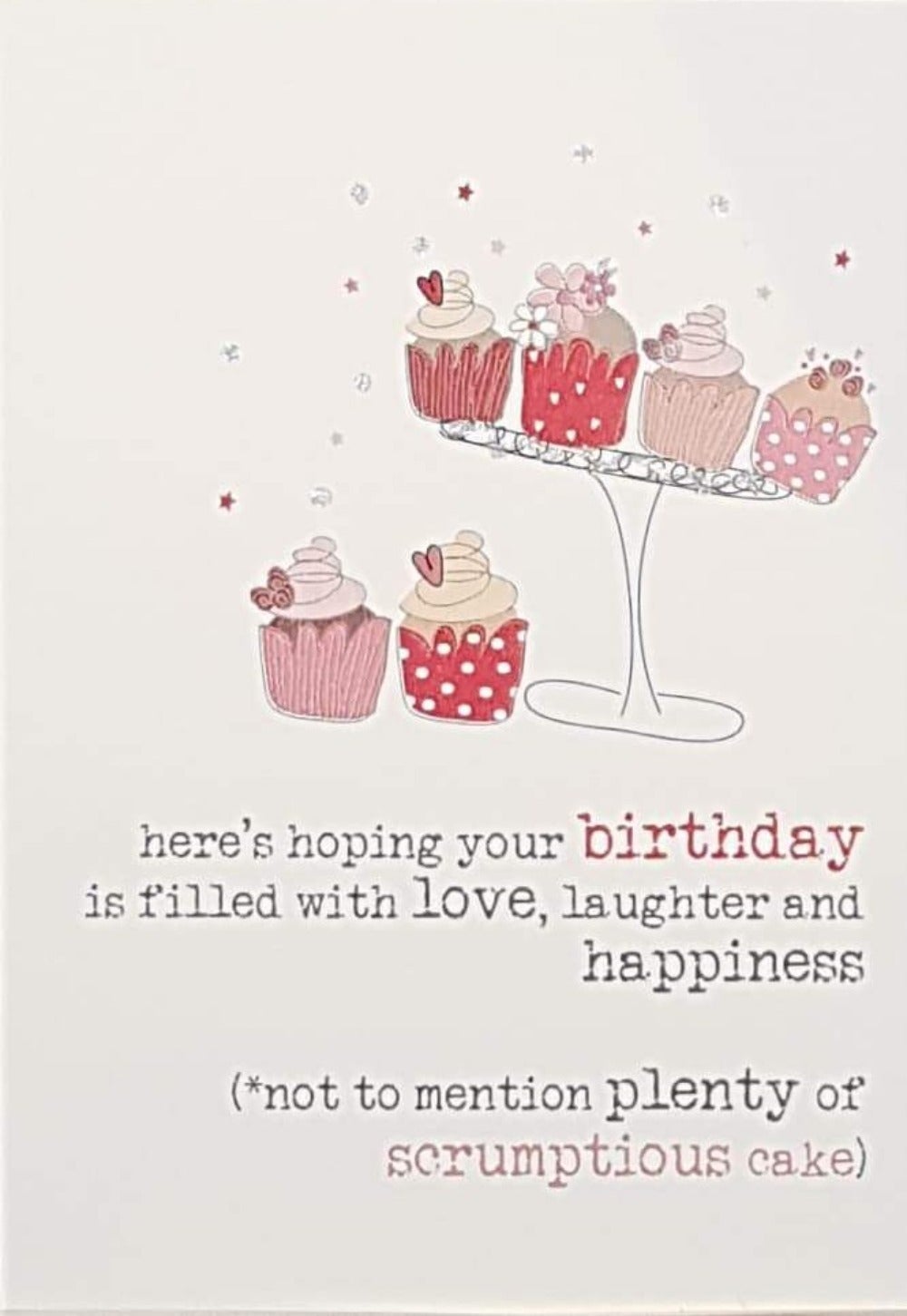 Birthday Card - General / Six Birthday Cupcakes (humour)