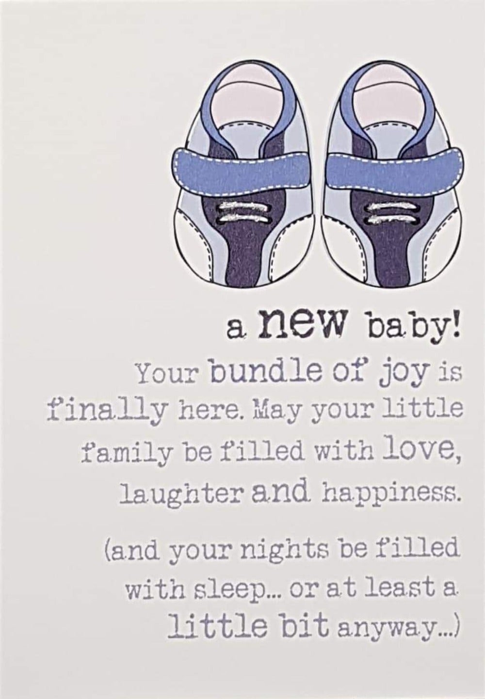 New Baby Card - Boy / Pair Of Blue Shoes