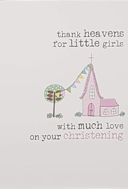Christening Card - Girl / Thank Heavens For Little Girls