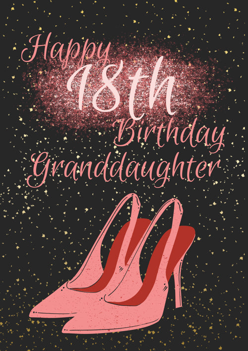 18th Granddaughter Birthday Card Personalisation