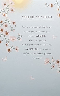 Someone So Special Card - A Sunshine On A Blue Background