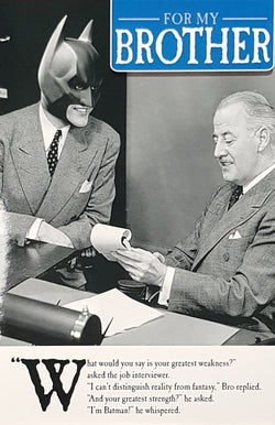 Birthday Card - Brother / Two Men Chatting In The Office