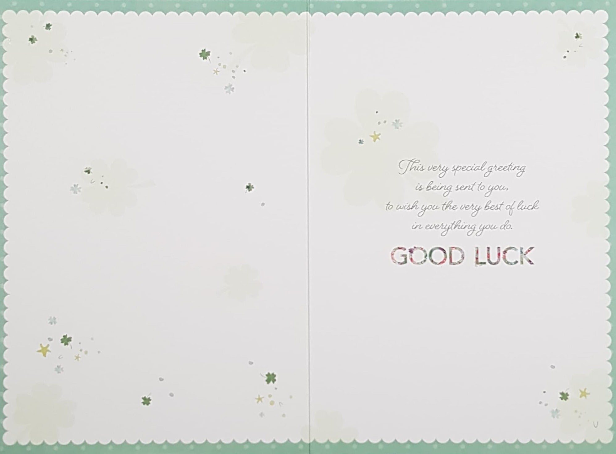 Good Luck Card - A Colourful Floral Font