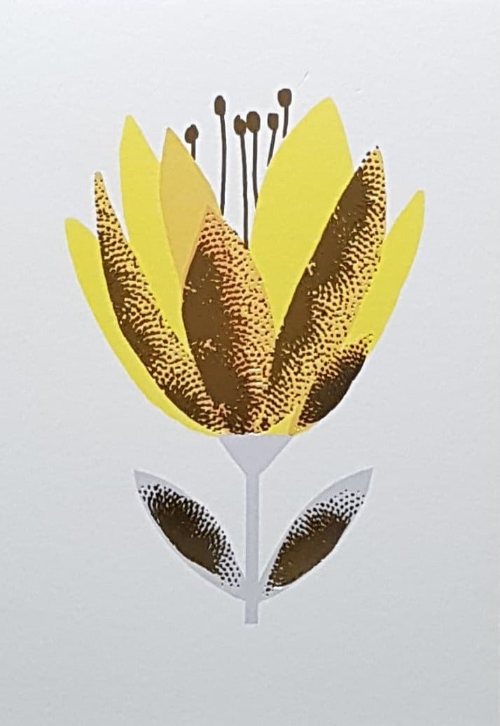 Blank Card - A Yellow Lily