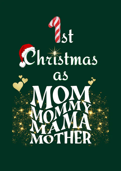 1st Mom Christmas Card Personalisation