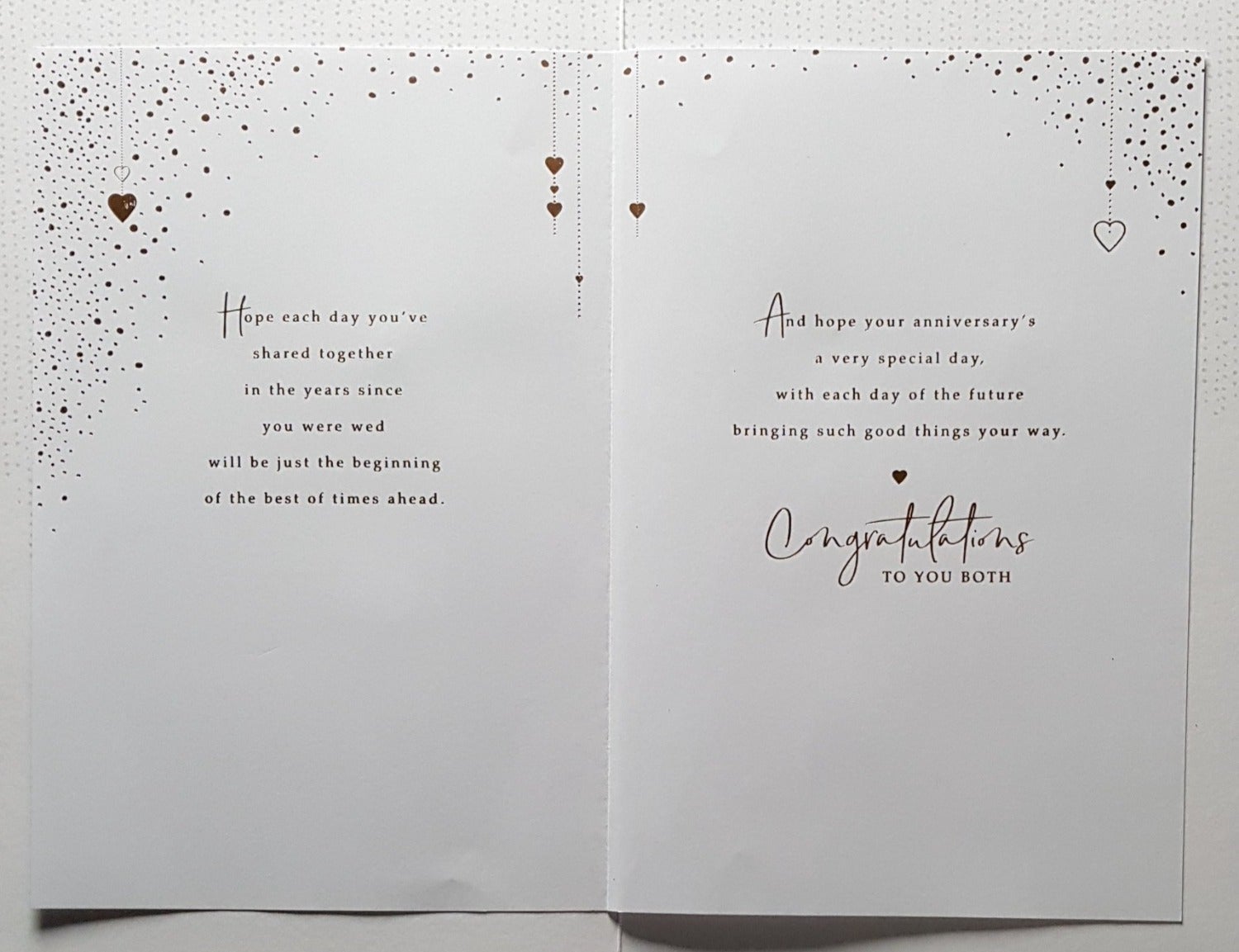 Anniversary Card - Sparkling Champagne & Frost Style