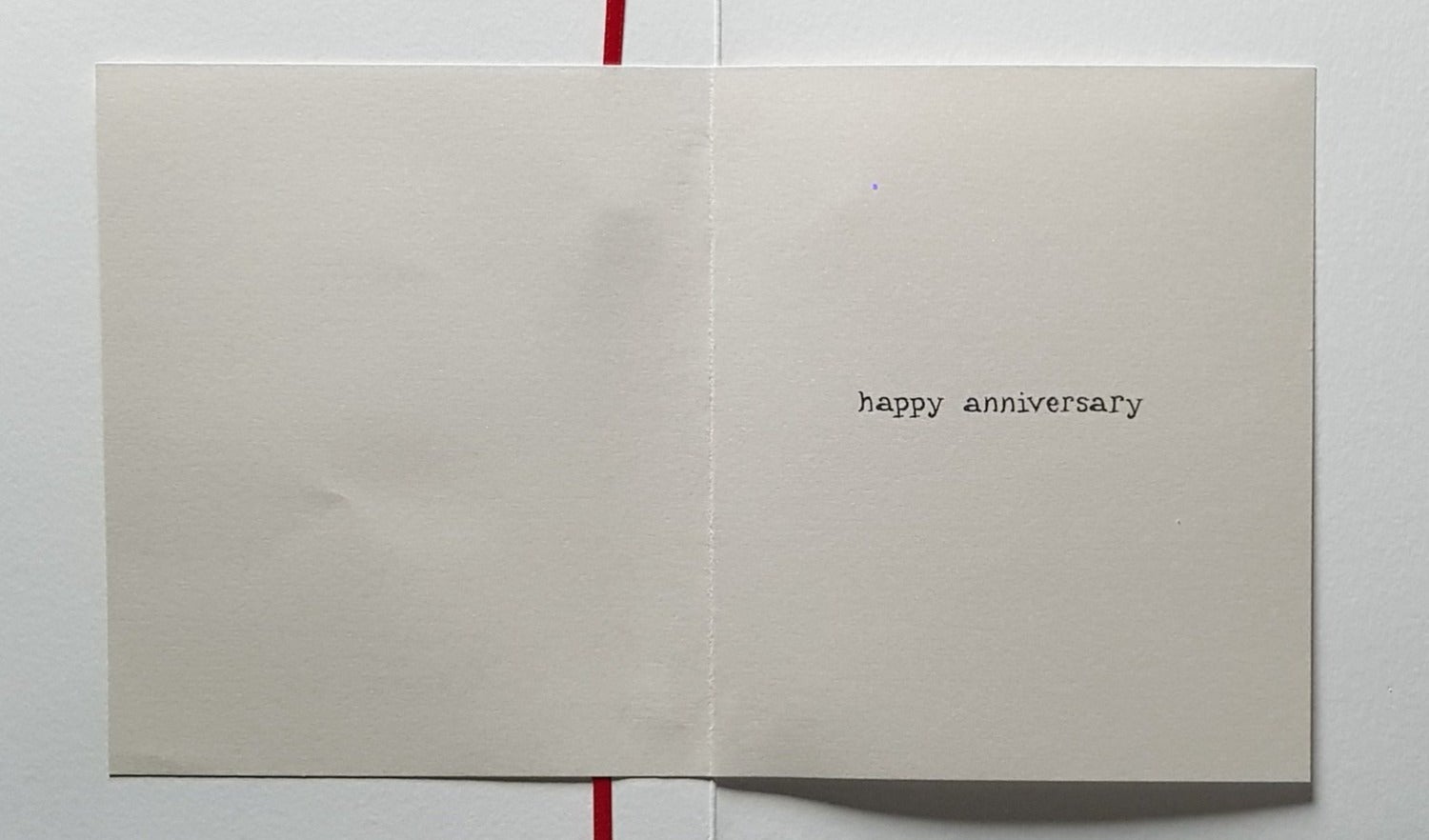 Anniversary Card - For Both / Happy Mice Holding Hands & Red Bows