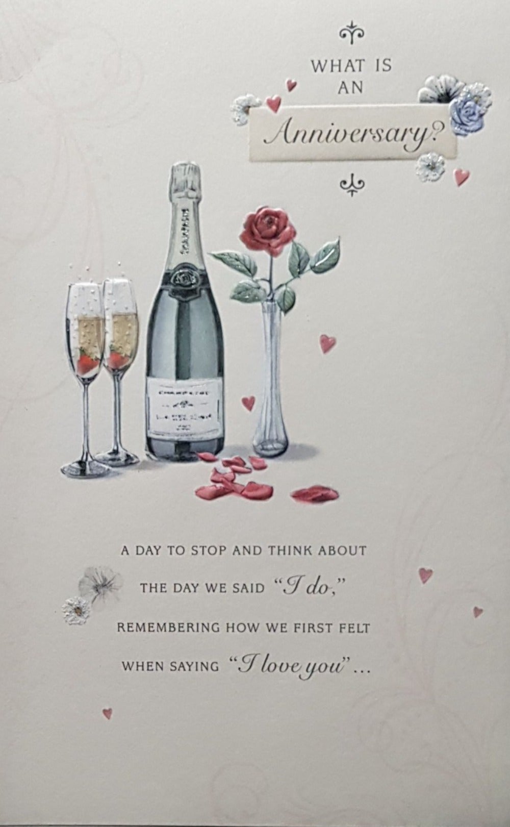 Anniversary Card - What Is An Anniversry? & A Red Rose