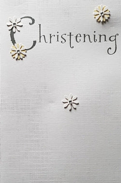 Christening Card - General / 'Christening' & Flowers