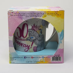 Birthday Gift - Mug / Age 30 - Teddy Is Wearing Crown And Celebrating