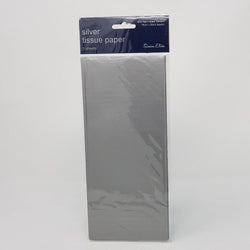 Gift Wrap - Plain Tissue / Silver ( 3 Sheets )