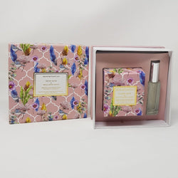 General Gift - Irish Botanicals /  Wax Candle & Bottle Of Perfume In Set - Smell: Peony Rose & Wild Apple Mint