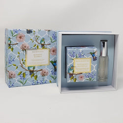 General Gift - Irish Botanicals /  Wax Candle & Bottle Of Perfume In Set - Smell: Blooming Bluebells