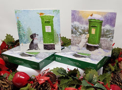 Charity Christmas Card - Box / Society Of St. Vincent de Paul SVP - Dogs Posting Letters