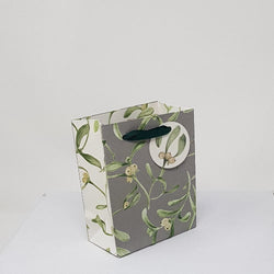 Gift Wrap - Gift Bag / Mini - Mistletoe, Grey