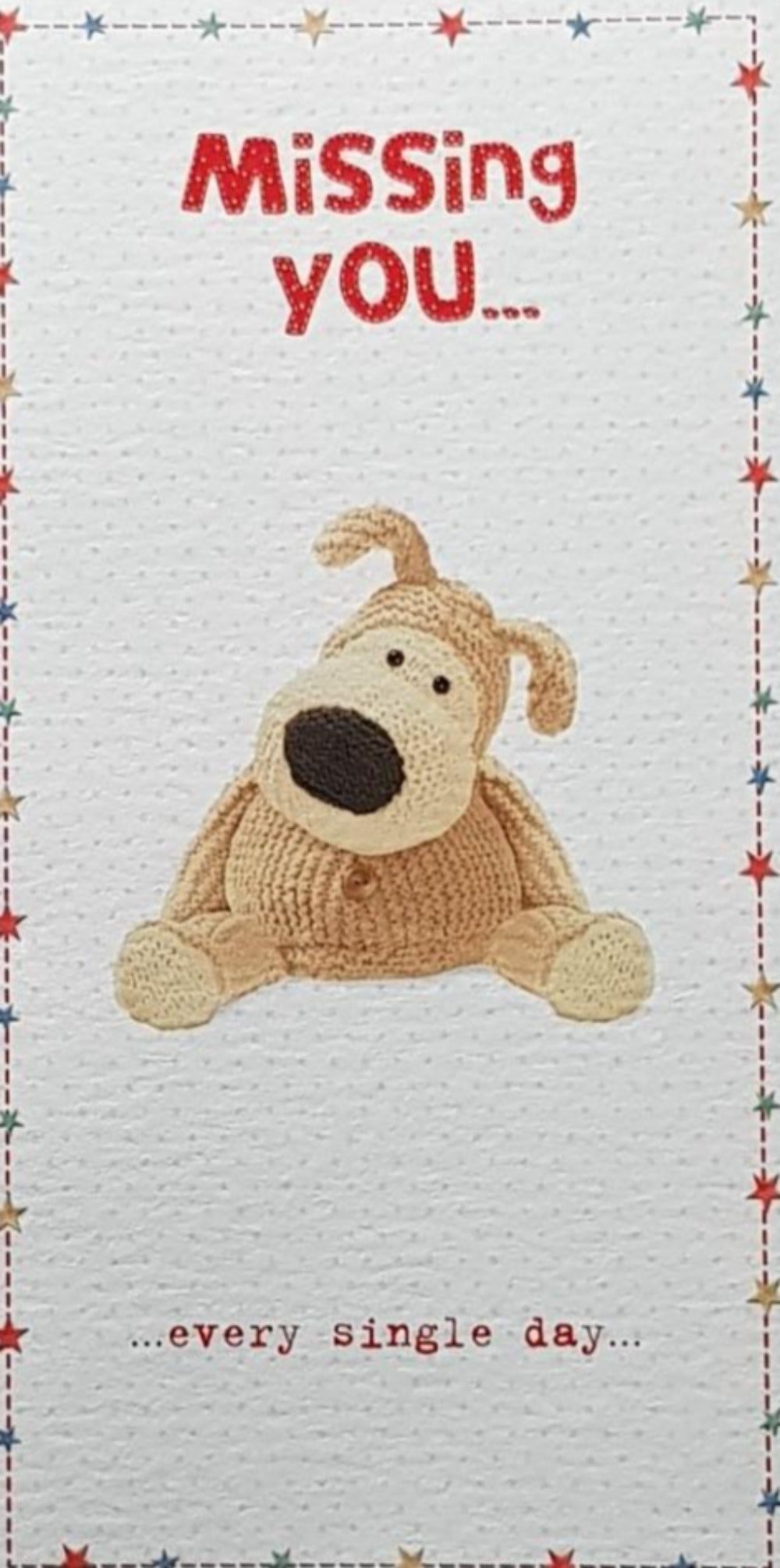 Leaving Card - Every Single Day & A Sad Stuffed Dog