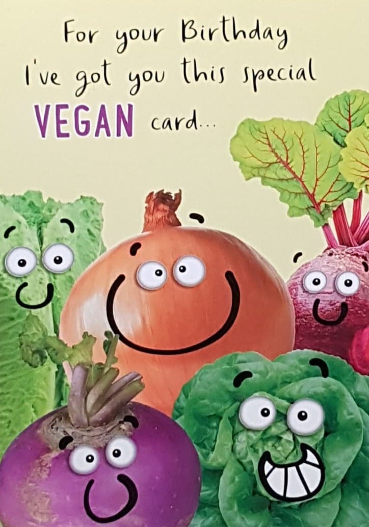 Birthday Card - Vegan (Humorous)